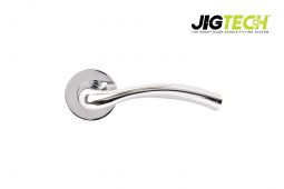 JTF1000-F Jigtech Polished Chrome 'Solar' Lever On Rose [CE]