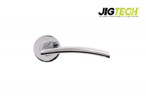 Click Here To Enlarge This Photo Of JTF1005-F Jigtech Polished Chrome 'Sabre' Lever On Rose [CE]