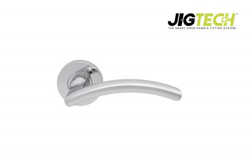 Click Here To Enlarge This Photo Of JTF1010-F Jigtech Polished Chrome 'Viper' Lever On Rose [CE]