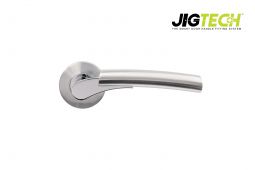 JTF1065-F Jigtech Polished Chrome/Satin Chrome 'Ultro' Lever On Rose [CE]