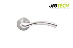 JTF1200-F Jigtech Satin Chrome 'Solar' Lever On Rose [CE]
