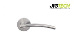 JTF1205-F Jigtech Satin Chrome 'Sabre' Lever On Rose [CE]