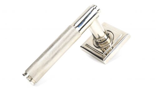 Click Here To Enlarge This Photo Of 45670 From The Anvil Polished Nickel Brompton Lever on Rose Set (Square)