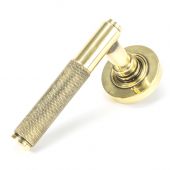 49993 From The Anvil Aged Brass Brompton Lever on Rose Set (Plain) - Unsprung
