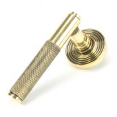 49995 From The Anvil Aged Brass Brompton Lever on Rose Set (Beehive) - Unsprung