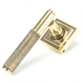 49996 From The Anvil Aged Brass Brompton Lever on Rose Set (Square) - Unsprung