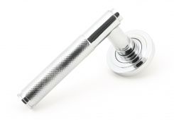 49998 From The Anvil Polished Chrome Brompton Lever on Rose Set (Art Deco) - Unsprung
