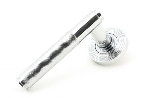Click Here To Enlarge This Photo Of 49999 From The Anvil Polished Chrome Brompton Lever on Rose Set (Beehive) - Unsprung