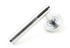 49999 From The Anvil Polished Chrome Brompton Lever on Rose Set (Beehive) - Unsprung