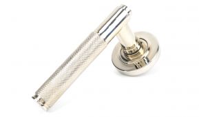 50001 From The Anvil Polished Nickel Brompton Lever on Rose Set (Plain) - Unsprung
