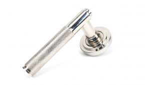 50002 From The Anvil Polished Nickel Brompton Lever on Rose Set (Art Deco) - Unsprung