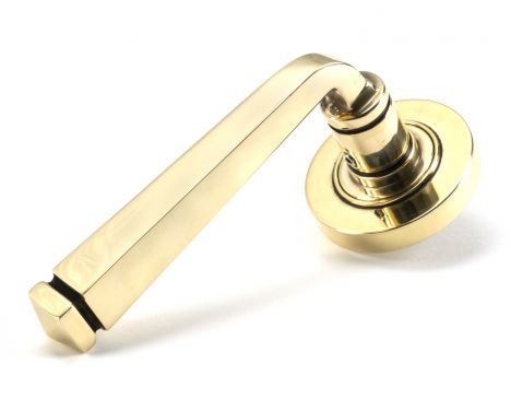 Click Here To Enlarge This Photo Of 45611 From The Anvil Aged Brass Avon Round Lever on Rose Set (Plain)