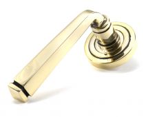45612 From The Anvil Aged Brass Avon Round Lever on Rose Set (Art Deco)