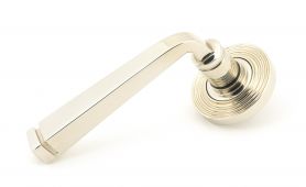 45621 From The Anvil Polished Nickel Avon Round Lever on Rose Set (Beehive)