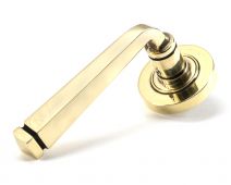 49945 From The Anvil Aged Brass Avon Round Lever on Rose Set (Plain) - Unsprung