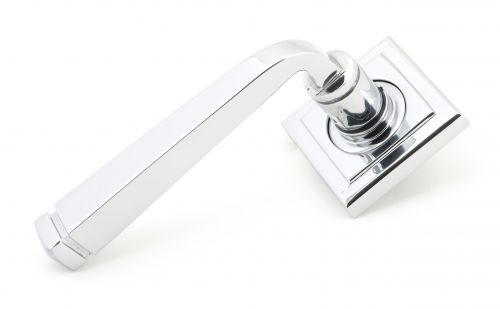 Click Here To Enlarge This Photo Of 49952 From The Anvil Polished Chrome Avon Round Lever on Rose Set (Square) - Unsprung