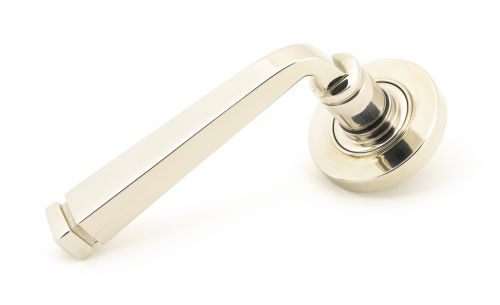 Click Here To Enlarge This Photo Of 49953 From The Anvil Polished Nickel Avon Round Lever on Rose Set (Plain) - Unsprung