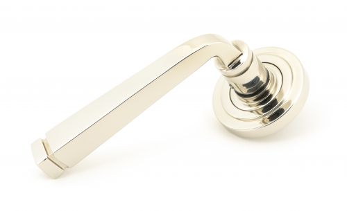 Click Here To Enlarge This Photo Of 49954 From The Anvil Polished Nickel Avon Round Lever on Rose Set (Art Deco) - Unsprung