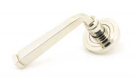 49954 From The Anvil Polished Nickel Avon Round Lever on Rose Set (Art Deco) - Unsprung