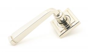 49956 From The Anvil Polished Nickel Avon Round Lever on Rose Set (Square) - Unsprung