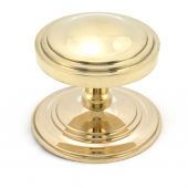 46553 From The Anvil Polished Brass Art Deco Centre Door Knob