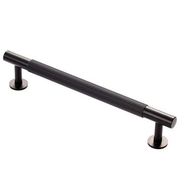 Click Here To Enlarge This Photo Of FTD710CMB - Carlisle Brass Fingertip Design 'Lines' Pull Handle 190mm (160mm c/c) Matt Black