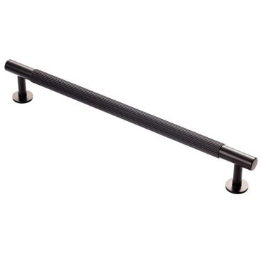 Click Here To Enlarge This Photo Of FTD710EMB - Carlisle Brass Fingertip Design 'Lines' Pull Handle 274mm (224mm c/c) Matt Black