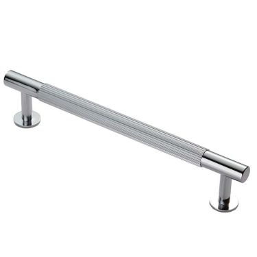Click Here To Enlarge This Photo Of FTD710CCP - Carlisle Brass Fingertip Design 'Lines' Pull Handle 190mm (160mm c/c) Polished Chrome