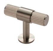 FTD711SN - Carlisle Brass Fingertip Design 'Lines' T-Bar Knob 50mm Satin Nickel