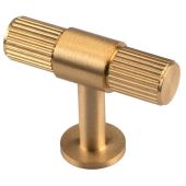 FTD711SB - Carlisle Brass Fingertip Design 'Lines' T-Bar Knob 50mm Satin Brass