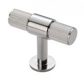 FTD711CP - Carlisle Brass Fingertip Design 'Lines' T-Bar Knob 50mm Polished Chrome