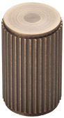 FTD712AB - Carlisle Brass Fingertip Design 'Lines' Knob 18mm dia (30mm projection) Antique Brass