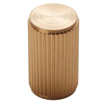 Click Here To Enlarge This Photo Of FTD712SB - Carlisle Brass Fingertip Design 'Lines' Knob 18mm dia (30mm projection) Satin Brass