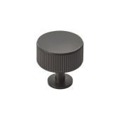 FTD713MB - Carlisle Brass Fingertip Design 'Lines' Radio Knob 35mm Matt Black