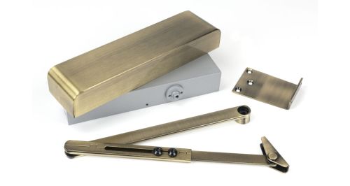 Click Here To Enlarge This Photo Of 50107 From The Anvil Aged Brass Size 2-5 Overhead Door Closer & Cover