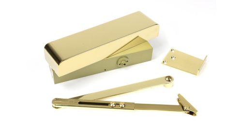 Click Here To Enlarge This Photo Of 50108 From The Anvil Polished Brass Size 2-5 Overhead Door Closer & Cover
