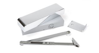 50110 From The Anvil Polished Chrome Size 2-5 Overhead Door Closer & Cover