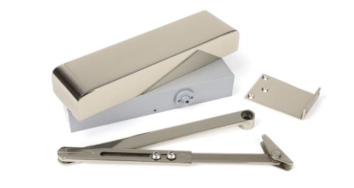 Click Here To Enlarge This Photo Of 50111 From The Anvil Polished Nickel Size 2-5 Overhead Door Closer & Cover