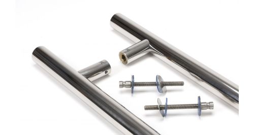 Click Here To Enlarge This Photo Of 50247 From The Anvil Polished SS (316) 1200mm T Bar Handle B2B Fix 32mm dia.