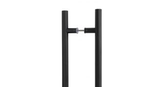 50268 From The Anvil Matt Black SS (316) 1800mm T Bar Handle B2B Fix 32mm dia.