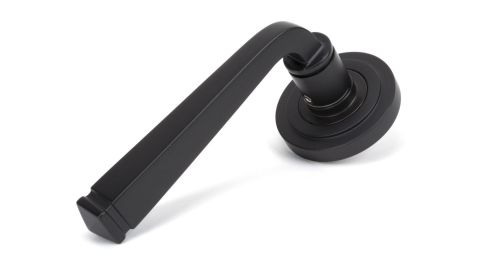 Click Here To Enlarge This Photo Of 50058 From The Anvil Aged Bronze Avon Round Lever on Rose Set (Art Deco) - Unsprung