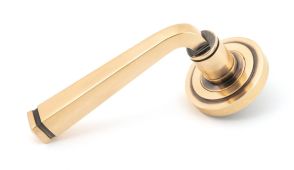 50062 From The Anvil Polished Bronze Avon Round Lever on Rose Set (Art Deco) - Unsprung