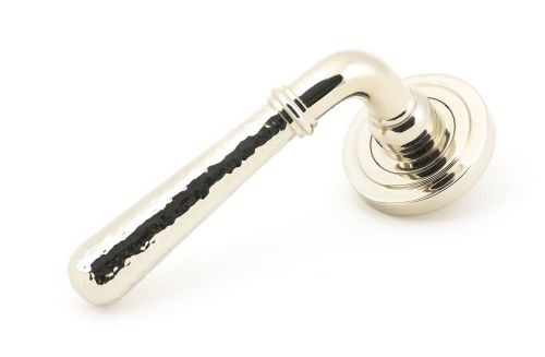 Click Here To Enlarge This Photo Of 50046 From The Anvil Polished Nickel Hammered Newbury Lever on Rose Set (Art Deco) U