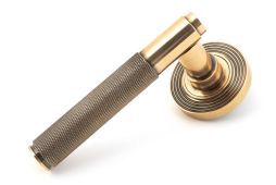 46103 From The Anvil Polished Bronze Brompton Lever on Rose Set (Beehive)