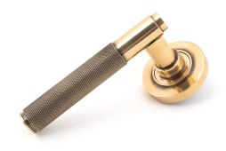 50103 From The Anvil Polished Bronze Brompton Lever on Rose Set (Plain) - Unsprung