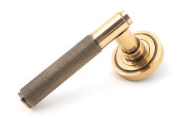 50104 From The Anvil Polished Bronze Brompton Lever on Rose Set (Art Deco) - Unsprung