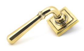 45758 From The Anvil Aged Brass Newbury Lever on Rose Set (Square)