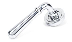 46054 From The Anvil Polished Chrome Newbury Lever on Rose Set (Art Deco)