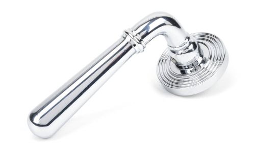 Click Here To Enlarge This Photo Of 50023 From The Anvil Polished Chrome Newbury Lever on Rose Set (Beehive) - Unsprung