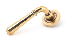 46065 From The Anvil Polished Bronze Newbury Lever on Rose Set (Plain)